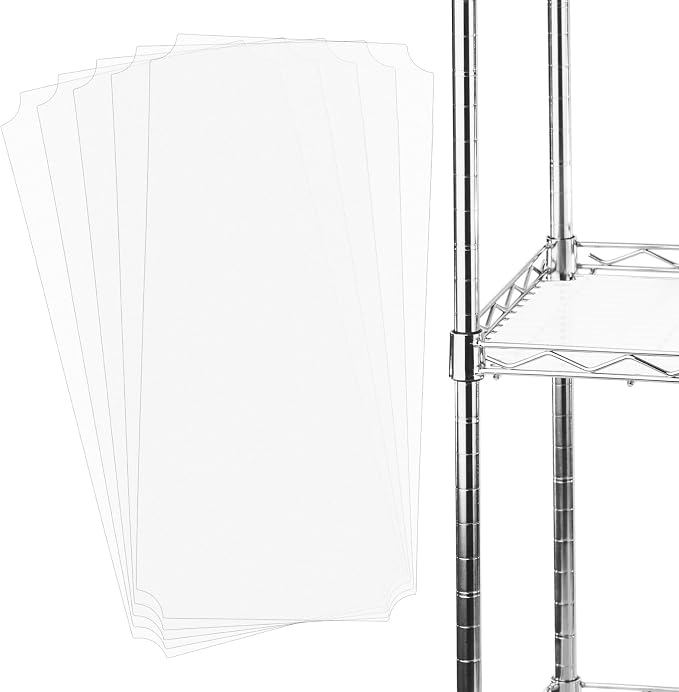 Frienda Set of 5 Wire Shelf Liner 18 x 36 Inch Heavy Duty Waterproof Shelf Liners for Wire Shelving, Non Adhesive Plastic Mat for Metal Rack Kitchen Shelves, Shoe Rack(Clear)