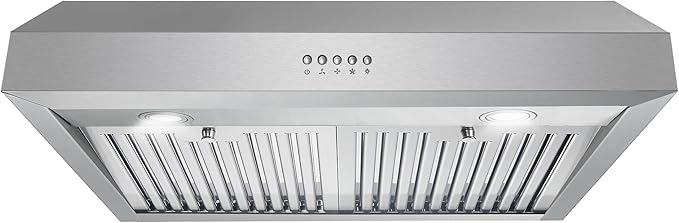 COSMO UC30 29.5 in. Ducted Under Cabinet Range Hood, Kitchen Over Stove Vent, 3-Speed Fan, Permanent Filters, LED Lights in Stainless Steel, 30 inch