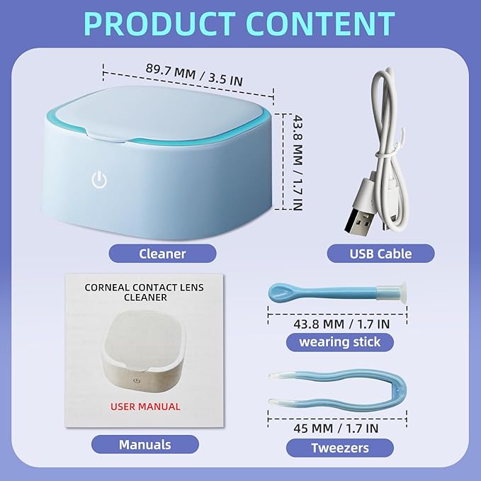 Contact Lens Mega Sonic Cleaner Silent Color Pupil Cleaning Machine
