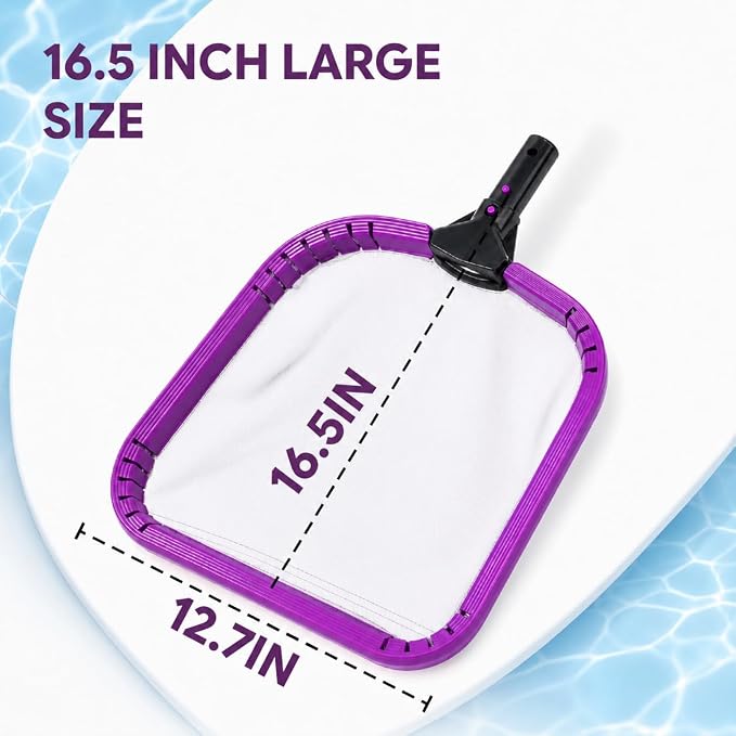 Professional Pool Skimmer Net Pool fine Nets-Cleaning With W/Alu Frame And Fine Nylon Flat Mesh,Pool Leaf Net,Skimmer Net For Fast Debris Cleaning, Pool Net For All Pools And Pond (YLS113F)