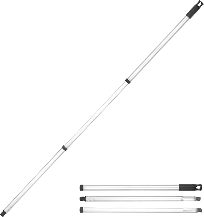 Superio 3 Part Heavy Duty Stainless Handle with Hanging Loop for Easy Storage.