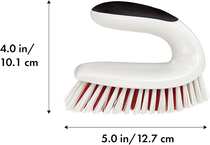 OXO All-Purpose Scrub Brush, Black/White, One Size and OXO Good Grips Deep Clean Brush Set