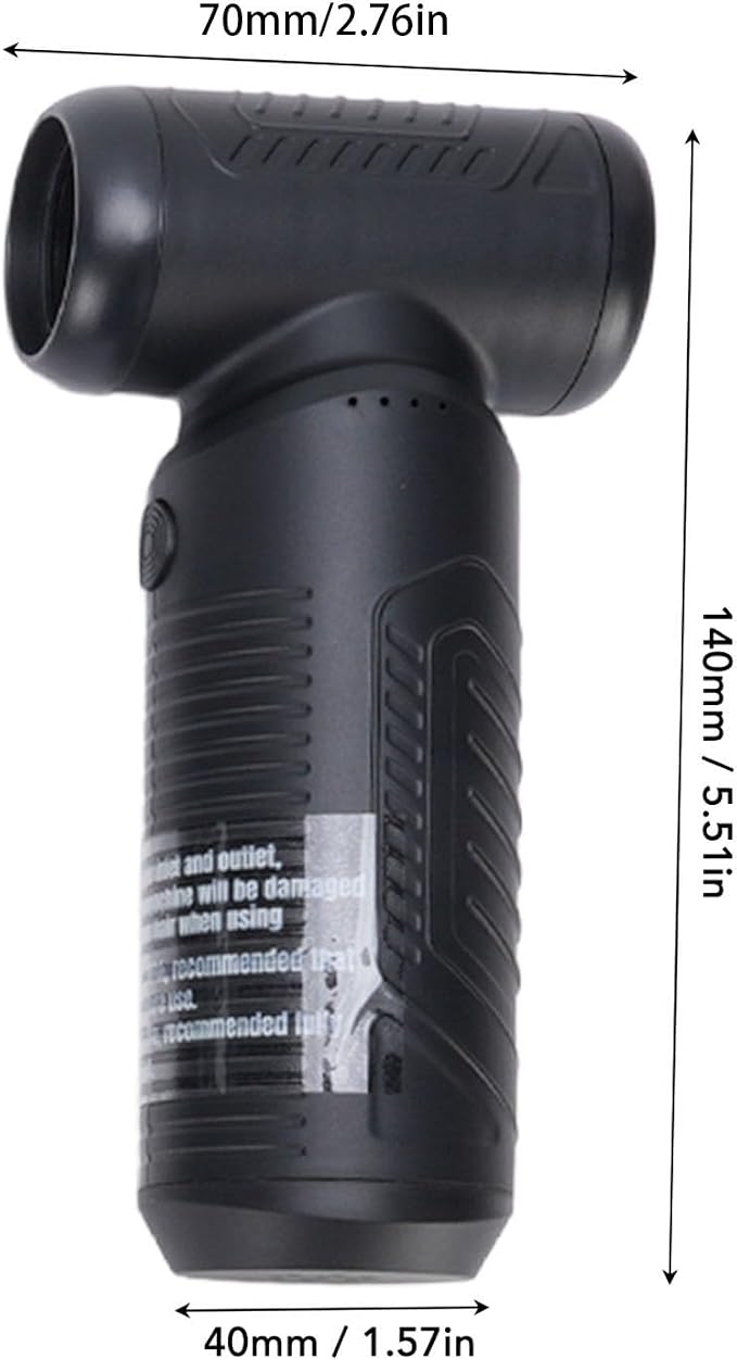 130,000 RPM Powerful Motor Electric Air Duster, Cordless Dust Blower for Keyboard Cleaning, with 2 Nozzles, 3 Brushes, 6000mAh Battery, Portable Rechargeable Air Blower for PC, Car