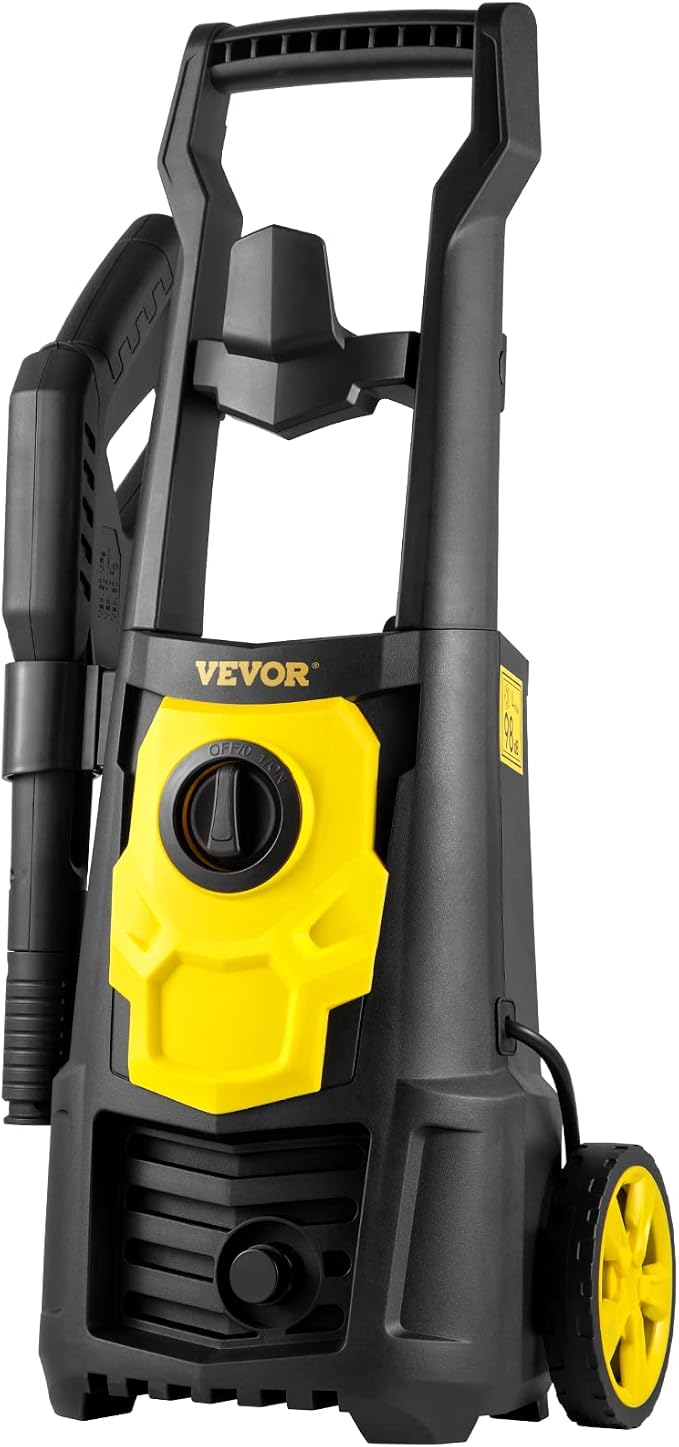 VEVOR Electric Pressure Washer, 2000 PSI 1.76 GPM, Portable Cleaner with 20ft Hose, Foam Cannon & 4 Nozzles for Cars, Patios, Fences - ETL Listed