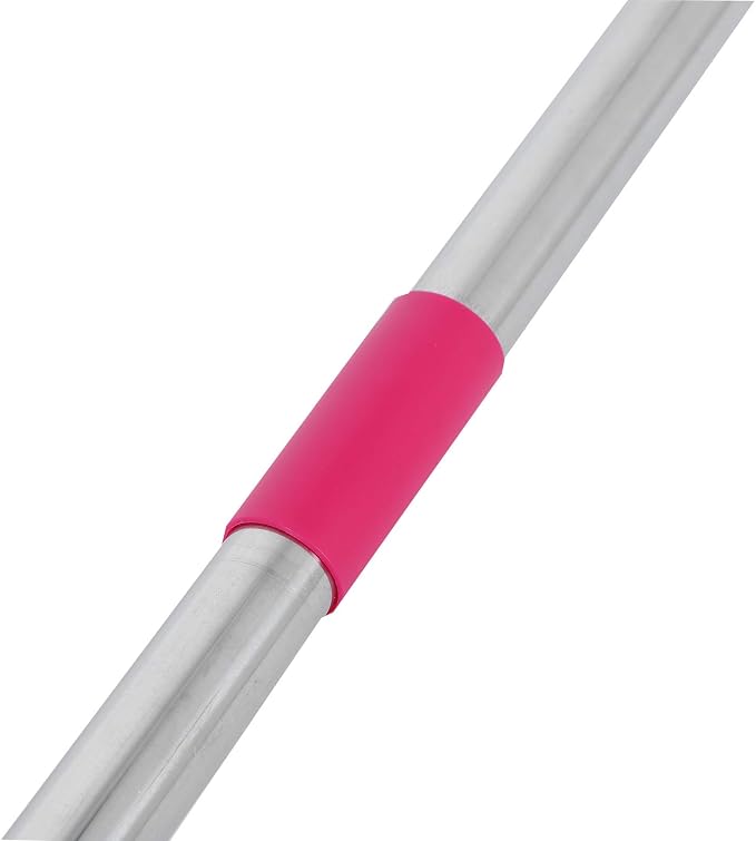 Pet Hair Remover, Carpet Rake for Pet Hair Removal, 2 in 1 Removal Tool of Rubber Broom and Squeegee for Floor, Length Adjustable Push Broom, Pet Dog and Cat Hair Remover (Pink)