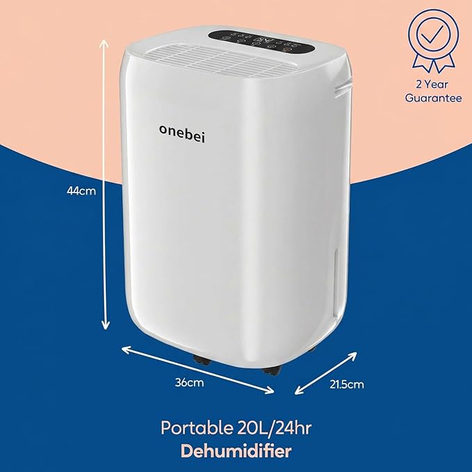 2500 Sq.Ft Dehumidifier, Max 50 Pint/D, Smart Compressor Dehumidifier with 2.8L Water Tank, 1-24H Timing, Auto Defrost, Automatic Cycle Dehumidification for Basement, Bathroom, Bedroom