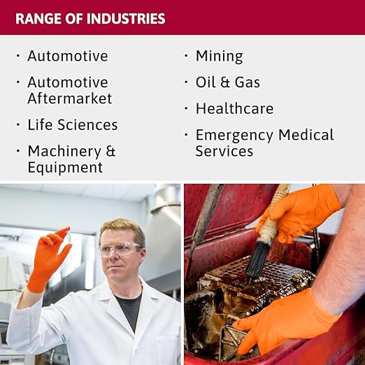 Ansell MICROFLEX Blaze N48 Exam Standard Gloves - Size S, Orange (Case of 1000)