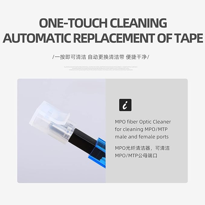 FTTH Fiber Cleaner Pen Tool 2.5mm lc mu 1.25mm SC FC ST LC Connector Optical Fiber Cleaning Box -500+ Clean MPO MTP Cleaning Tools