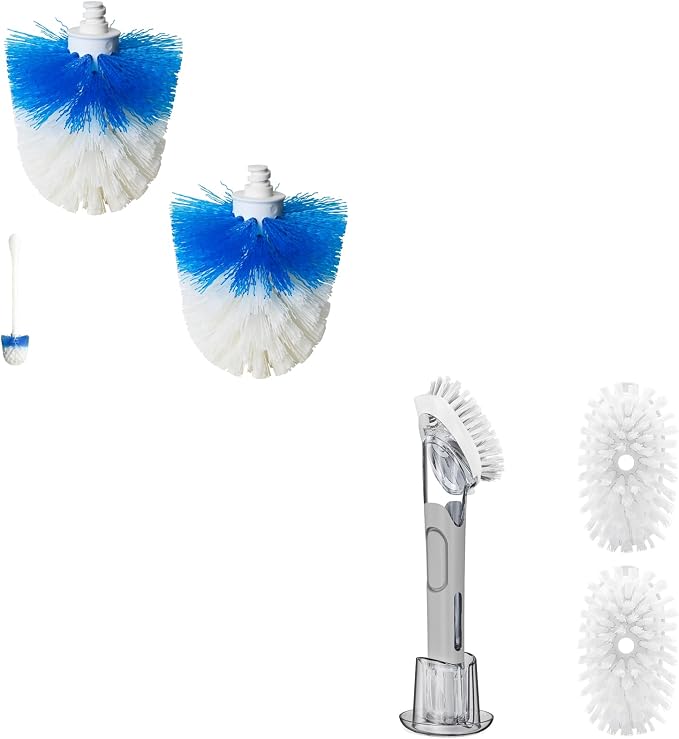 Soap Dispensing Dish Brush + Toilet Brush Refills for OXO Toilet Brush Only