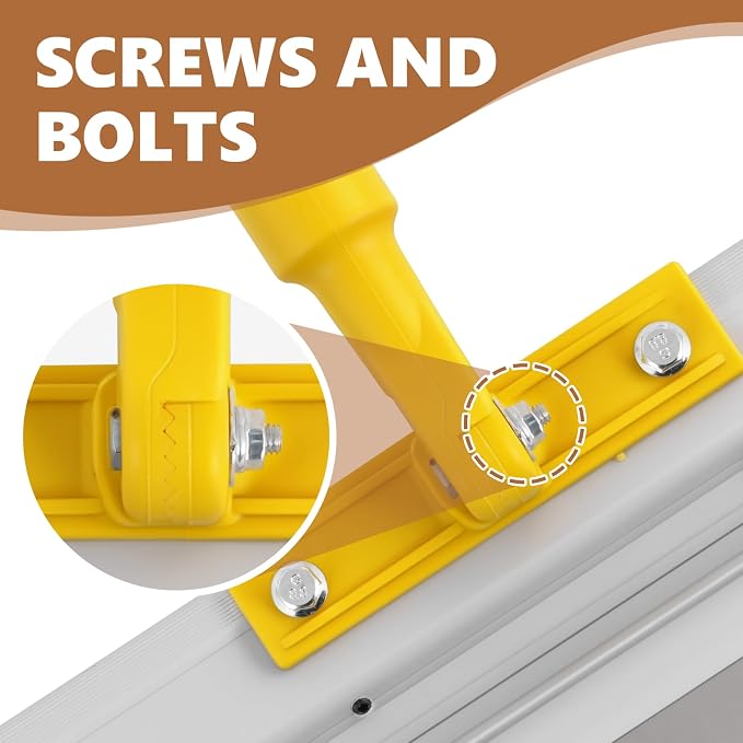 Notched Squeegee for Epoxy, Self Leveling Floor Squeegees Cement Painting Coating Tool w/ 3 Racks (18")
