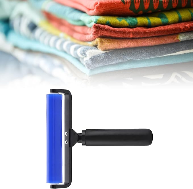 Glue Roller, Dust Removal Roller,Sticky Lint Roller with Cover Reusable Washable Travel Dust Picker Cleaner Remover Brush Value Set for Clothes, Pet,Hair,Debris,Bedroom, Living Room, Office(6 inches)