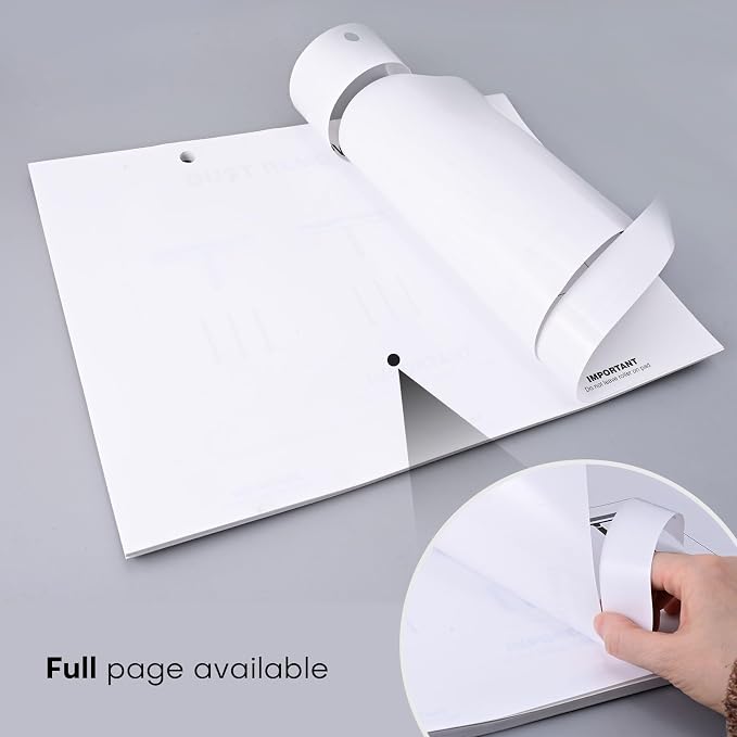 NEWISHTOOL Cleanroom Dust Removal Pad Self Sticky Paper - 30 Sheets | Dirt Lint Free Paper, Safe Collector Tool, Anti-Static Roller Cleaning Mat, No Adhesive Residue, for Electronics Industry