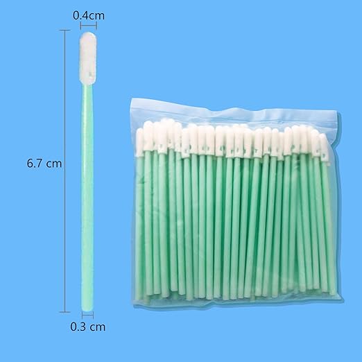 Round Foam Tip Swabs for Cleaning 2.5mm SC/ST Fiber Optic Connectors, Camera Lenses and PCB Boards, 200pcs