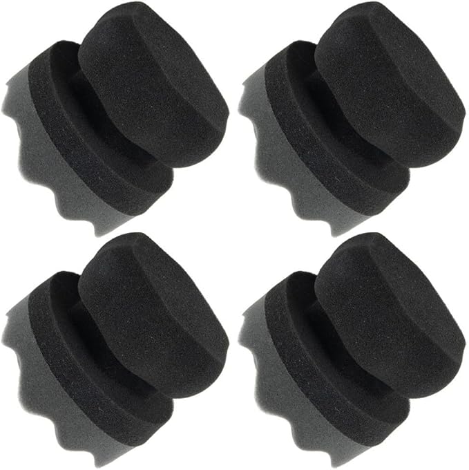 Car Detailing Soft Sponge Applicators 4Pack for Tire Waxing and Polishing Use