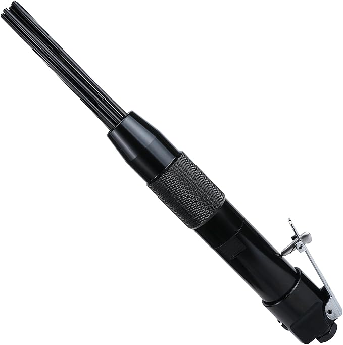 Compact air needle scaler air-powered pneumatic rust paint weld removal tool, pneumatic needle scaler