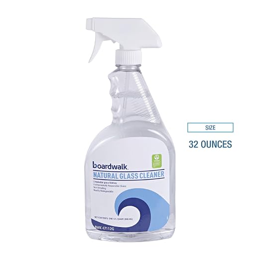 Boardwalk Natural Glass Cleaner, 32 oz Trigger Spray Bottle, 12/Carton