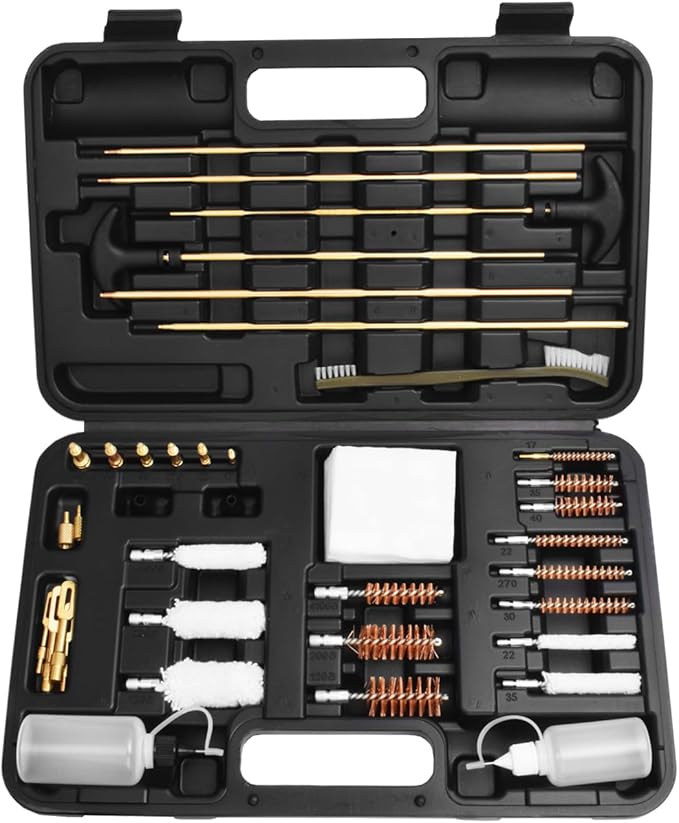 Gun Cleaning Kit Universal Gun Cleaner for Shotgun, Pistol, Rifle, All Guns with Lightweight Carrying Case