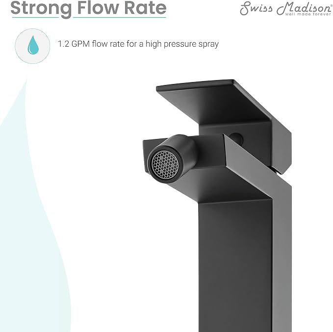 Swiss Madison Well Made Forever SM-DF80MB Concorde Bidet Faucet in Matte Black