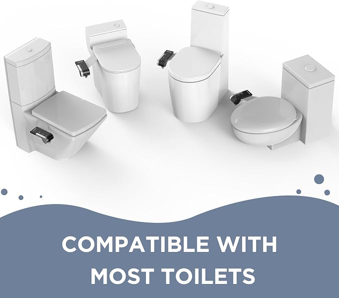 HOPOPRO Bidet Attachment for Toilet, Non-Electric Bidet Ultra-Slim Dual Nozzle (Feminine/Rear Wash), Cold Water Bidets Sprayer for Existing Toilets with Adjustable Pressure Control 1-Min Install