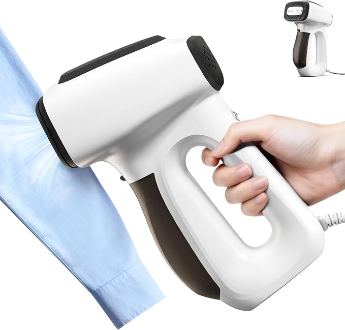 3500Pa Vacuum Steamer for Clothes - 2 in 1 Portable Suction Handheld Vacuum Iron, 30s Rapid Preheating, Auto-off, Light Steamer for Travel/Home, Fathers Day Dad Gifts