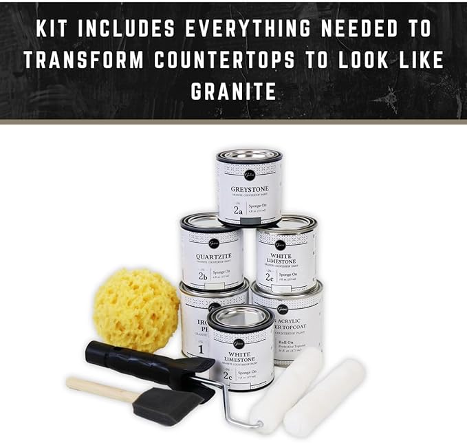 Giani Granite Countertop Paint Kit 2.0-100% Acrylic (White Diamond)