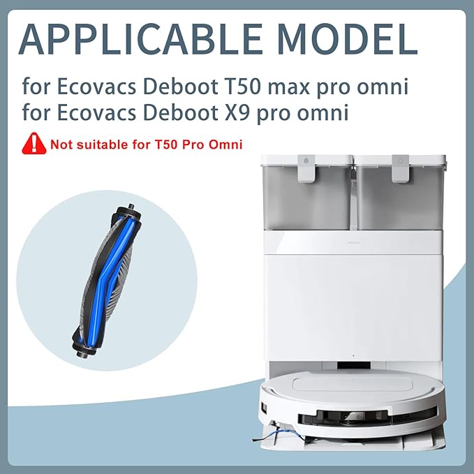 Main Brush Accessories for Ecovacs X11 OmniCyclone and X9 Pro Omni Robot Vacuum Cleaner, X11 OmniCyclone Replacement