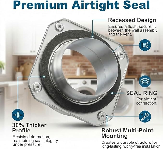 Magnetic Dryer Vent Connector Kit with Quick Connect Dryer Vent Design for Tight Spaces & Apartments, Aerospace Aluminum Body, Strong Hold, Includes 3.3ft Hose & 2 Clamps