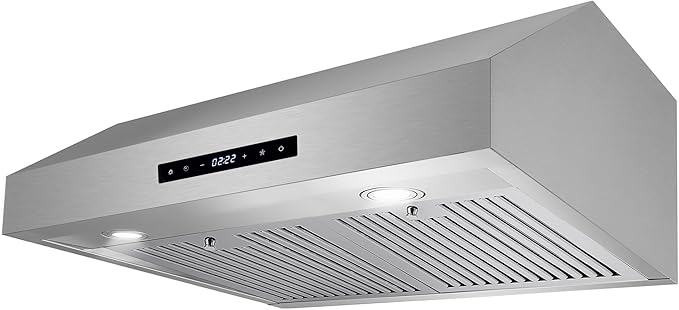 COSMO UMC30 30 in. Haven Collection 380 CFM Ducted Under Cabinet Range Hood, LED Lights, Touch Controls, Stainless Steel