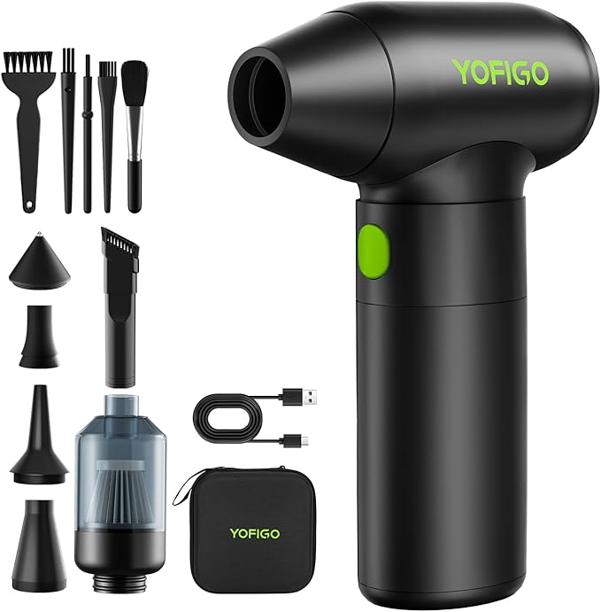 Compressed Air Duster, 150000 RPM Electric Air Blower for Drone Maintenance, Camera Sensor & Lens Cleaning Kit, Professional Duster for DJI, DSLR, 3D Printers & Sensitive Optics