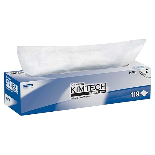 Kimtech 34705 Kimwipes Delicate Task Wipers, 2-Ply, 11 4/5 X 11 4/5, 119/box, 15 Boxes/carton