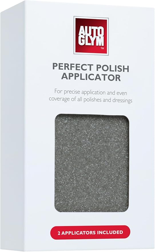Autoglym Perfect Polish Applicator - Specially Designed Car Polish Applicator Pads with Point and Straight Edges for Precise Application, Pack of 2