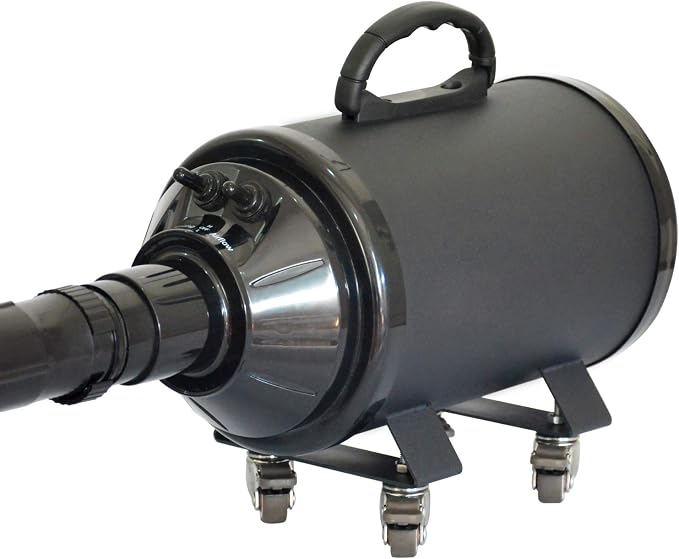 SHELANDY Powerful Motorcycle & Car Dryer with 14 Foot Flexible Hose & Wheels - for Auto Detailing and dusting,black