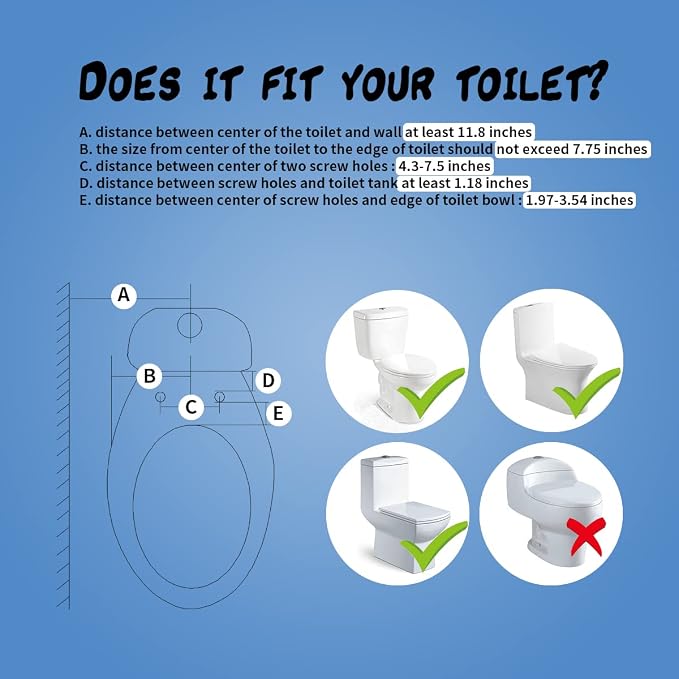 Bidet AMI910 Hot and Cold Water Bidet Attachment for Toilet - Self Cleaning Dual Nozzles (Frontal & Rear Wash) - Non-Electric Mechanical Bidet Toilet Attachment