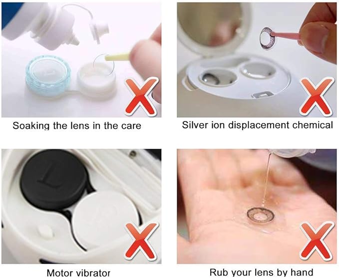 Contact Lens Cleaner Machine, Blumway Ultrasonic Contact Lens Cleaner with USB Charger, Small & Portable, Fit Disposal Soft Lens, Hard Lens, Contact Lens, Colored Lens, RGP Lens & OK Lens