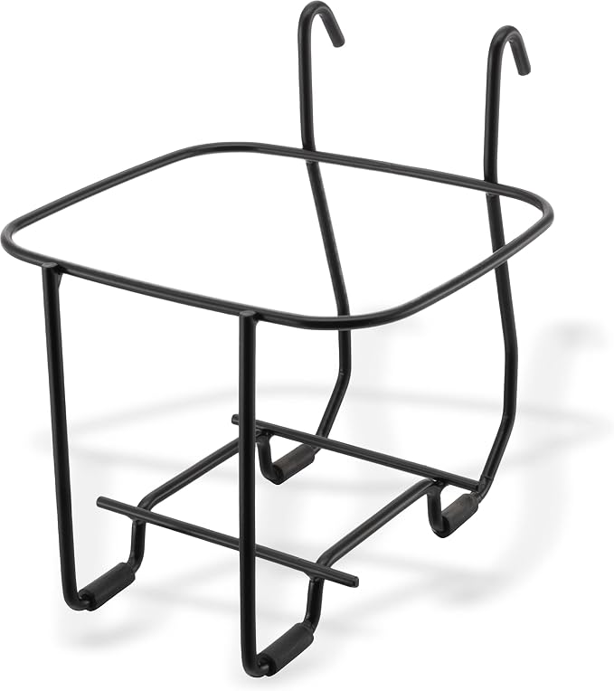 San Jamar Kleen-Pail® Vinyl Coated Stainless Wire Wall-Mount Stand Only (for 3 Qt Pro Bucket) Black