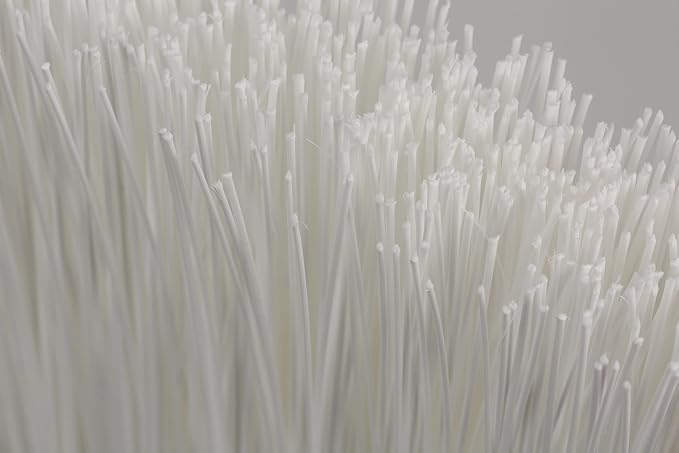 SPARTA 41083EC02 Plastic Color Coded Broom, Unflagged Bristles, Long Broom With Angled Head For Small Debris Cleaning, 56 Inches, White, (Pack of 12)