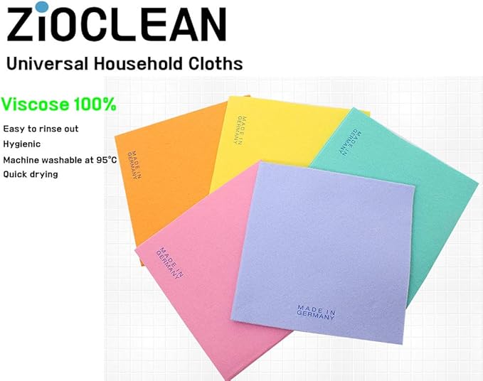 30 Packs German Universal Household Color Dish Cloths 15 inch x 15 inch Wide Size Machine Washable Super Absorbent, Drying Eco-Friendly Cloth