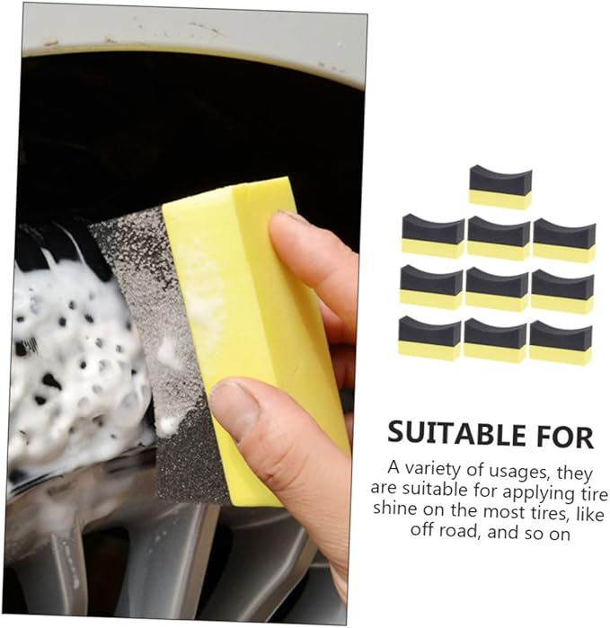 SUPVOX 50pcs Car Wax Applicator Pads Durable Sponge for Tire Dressing Cleaning Versatile Tool for Car Furniture More Tear Resistant Comfortable Design