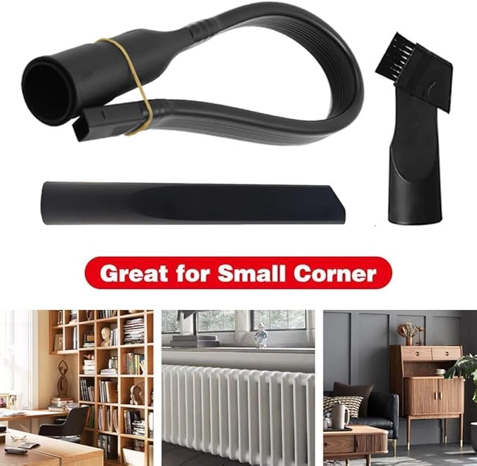 12 Pcs Vacuum Attachments Kit, Universal 2 1/2" 1 7/8" 1 3/8" to 1 1/4" Hose Adapters & Brushes & Wand Compatible with Shop Vac Accessories for Household Workshop Garage Cleaning