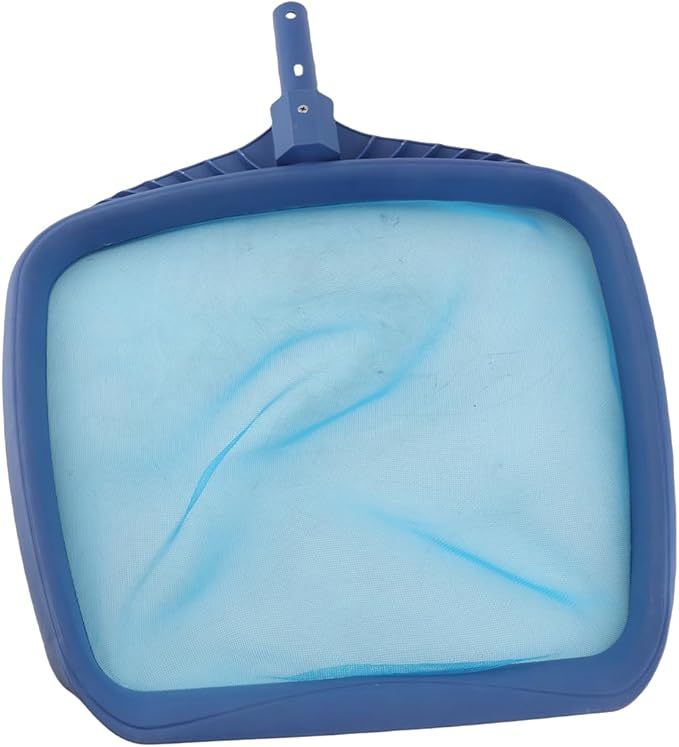Aramox Pool Skimmer Net, Heavy Duty Fine Mesh with 2 Button Clips for Telescopic Pole, Swimming Pool Washing Supplies for Leaves Debris