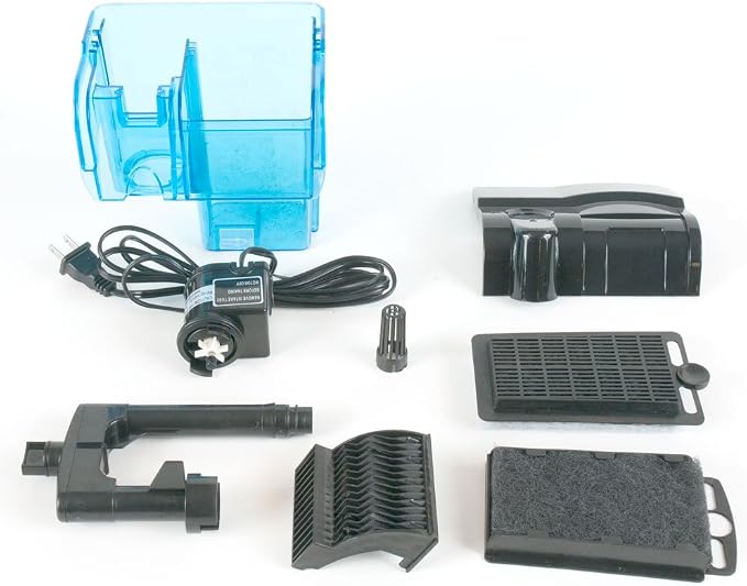Penn-Plax Cascade 100 Power Filter – Hang-On Filter with Quad Filtration – Great for Freshwater and Saltwater Setups