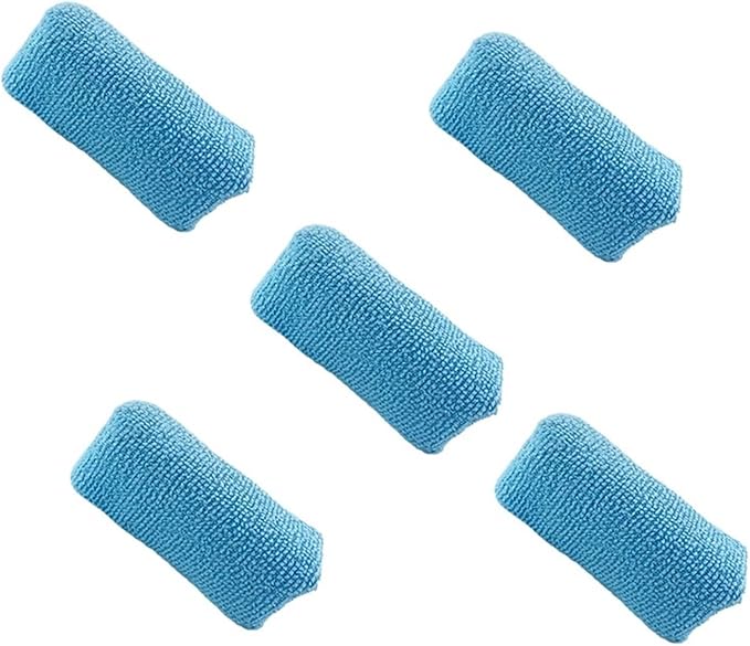 Compatible for 9cm Blue Basic Microfiber Clothes Waxing Applicator Ceramic Coating Sponge(5 PCS Blue)