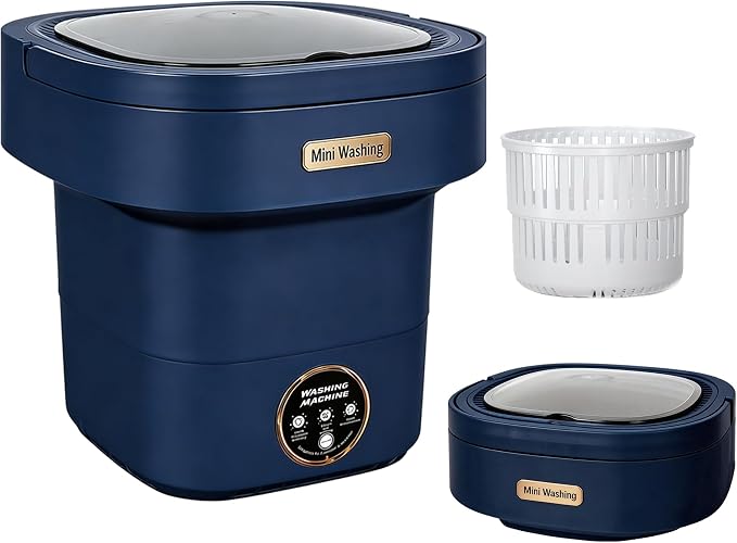 22L Mini Laundry Machine — Foldable Portable Laundry Machine and 3 Cleaning Modes for Baby Clothes,Ideal for Travel, Dorms
