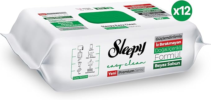 Sleepy Easy Clean White Soap Additive Surface Cleaning Towel, 1200 Sheets