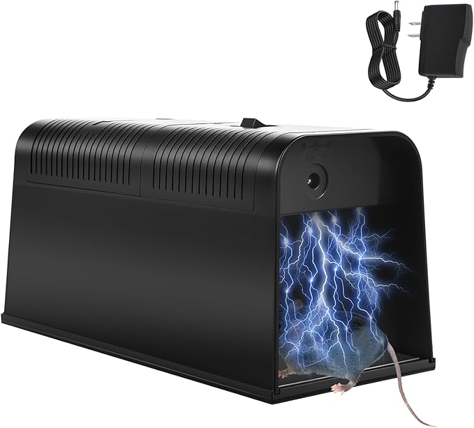 Electric Mouse Trap,Plug in Mouse Trap, Continuous Use of Electric Shock to Kill Mice. Indoor Mouse Traps for House Attic Garage to Deal with Rampant Mice (1)