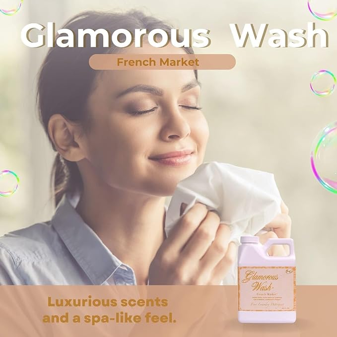 Worldwide Nutrition Bundle: Tyler Glamorous Wash French Market Scent Fine Laundry Liquid Detergent - Hand and Machine Washable - 16 oz, 454-gram Container and Multi-Purpose Key Chain