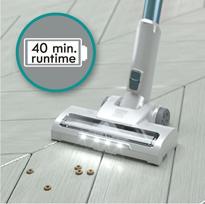 Kenmore DS4020 Cordless Stick Vacuum Lightweight Vacuum Cleaner 2-Speed Power Suction LED Headlight 2-in-1 Handheld Vacuum for Hardwood Floor, Carpet & Dog Hair