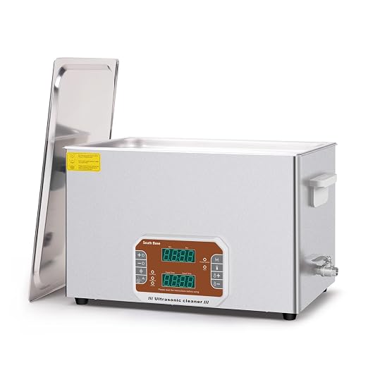 SOUTH BASE Ultrasonic Cleaner,30L Sonic Cleaner with Cleaning Basket,Timer&Heater,600W Touch Control Ultrasonic Cleaning Machine for Gun,Motorcycle Engine,Carburetor Parts,Chain