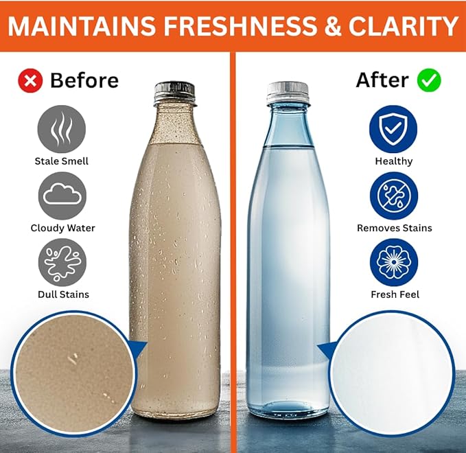 Skyis Water Bottle Cleaning Tablets 120 Pack – Removes Odor and Stains No Scrub Bottle Cleaner Tablets for Stainless Steel, Tumbler,Hydration Bladder, Coffee Mug and Travel Bottles