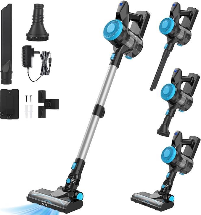 HAUSMEISTER Voltvac Lite Cordless Vacuum Cleaner for Home Pet Hair, Portable Handheld Rechargeable Vacuum (Black)